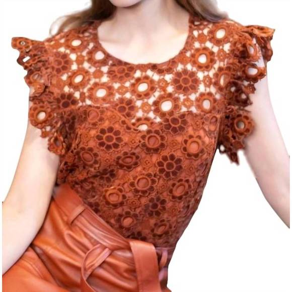 EVA FRANCO Tops - NEW EVA FRANCO grace top in sumatra lace